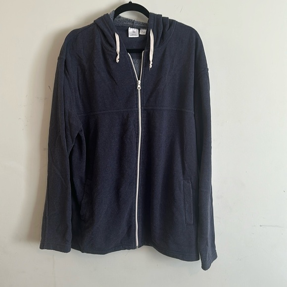 Navy Blue Zip-Up hoodie (XXL) - Picture 1 of 4